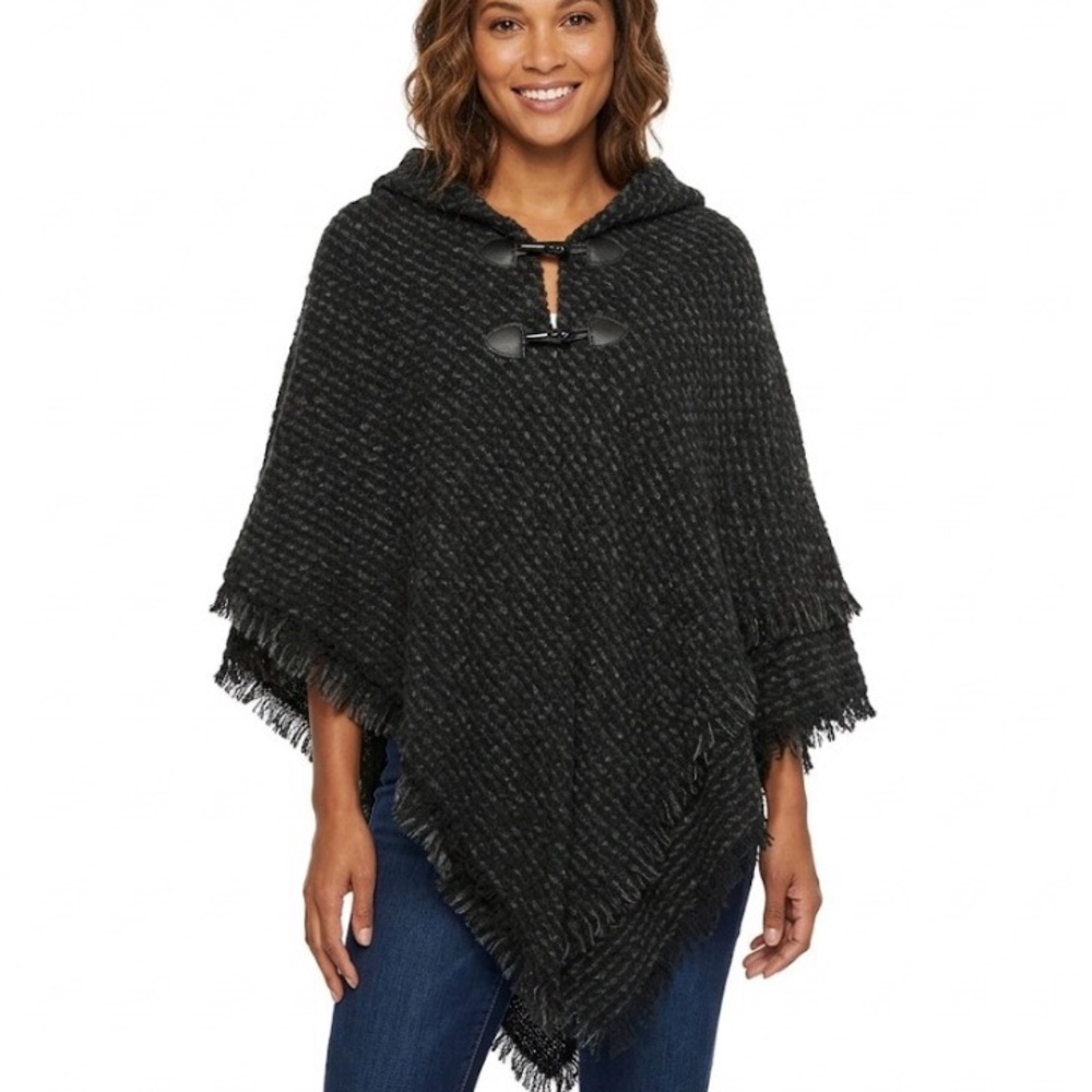 Sonoma  Toggle Poncho in Charcoal